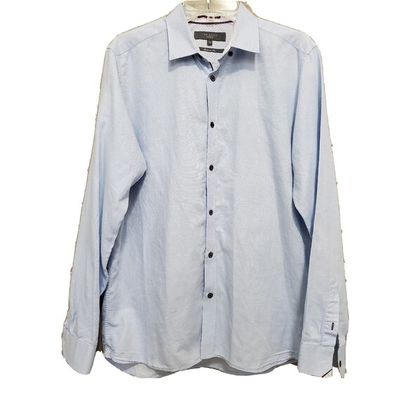 Ted Baker Other - Ted Baker London Modern Fit Blue Flip Cuff Button-Down Long Sleeve Shirt Neck 16